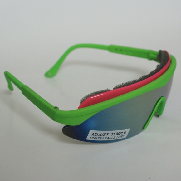 Vintage "bolle like" sports style blade sunglasses w/ foam top bar - Picture 2 of 3